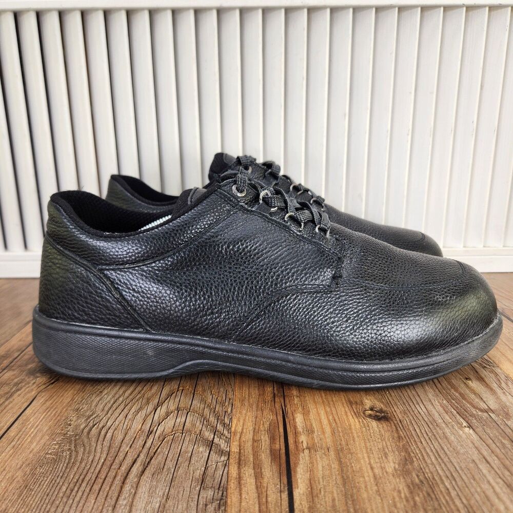 Orthofeet 410 Avery Island Mens Sz 12 6E XX-Wide Black Leather Orthopedic Shoes